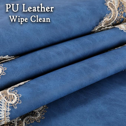 Lace Table Runner, Waterproof Oil-Proof PU Leather Table Runner - Image 6