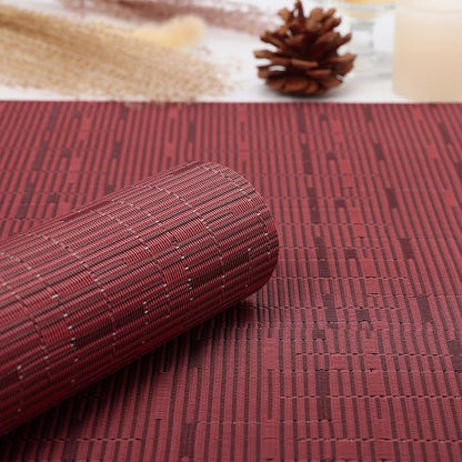 Myir JUN Red Table Runner Home Decor Dining Table Runners | Vinyl Table Runner - Image 2