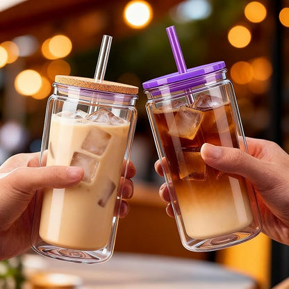 6 Pack Snow Globe Tumbler, Double Wall Plastic Reusable Cups - Image 4