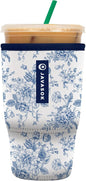 Sok It JavaSok Iced Coffee & Cold Soda Insulated Neoprene Cup Sleeve (Like Fine China, Large: 30-32oz)