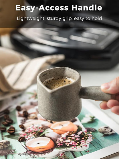 Espresso Cup 3 OZ, Ceramic Espresso Measuring Cup, Double Spouts | Espresso - Image 8