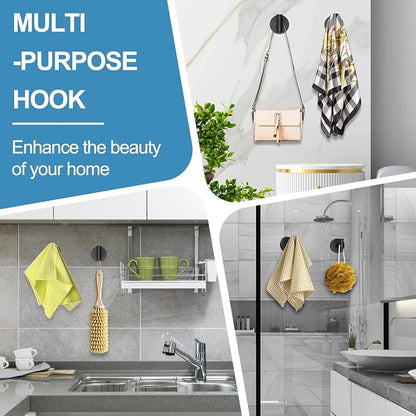 Suction Cup Hooks for Shower, No Drill Towel Hooks for Bathroom | Shower Hooks - Image 7
