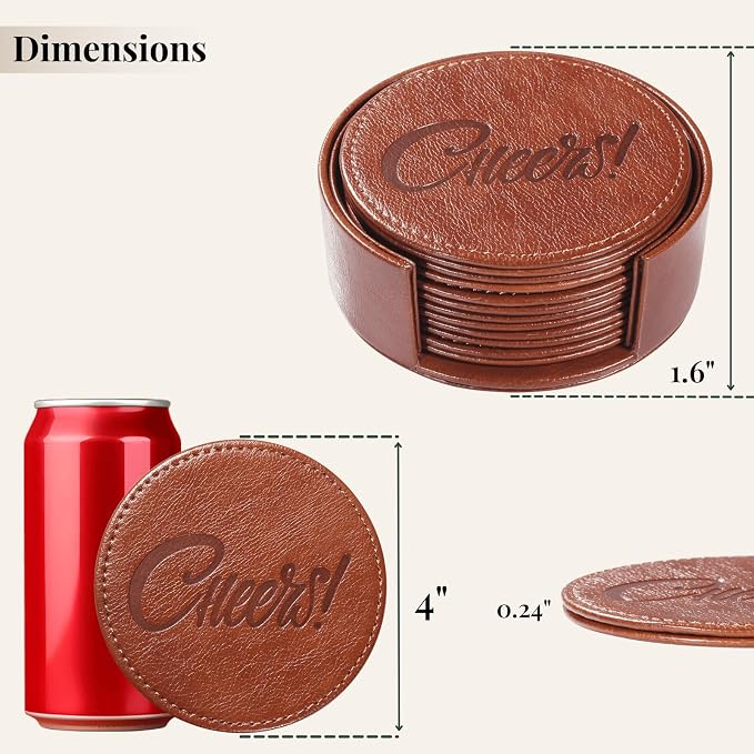 Coasters for Drinks Set of 6 - Image 6