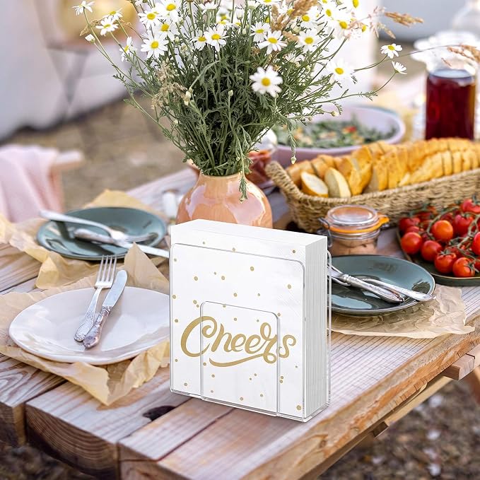 Patelai 8 Pack Crystal Acrylic Clear Napkin Holder - Image 2