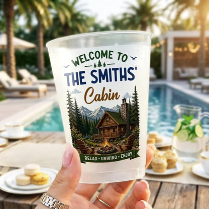 Custom Cabin Party Cups, Personalized Summer Vacation And Travel Gifts - Image 3
