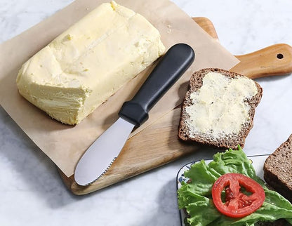 New Star Foodservice Plastic Handle Stainless Steel Butter Spreader - Image 4