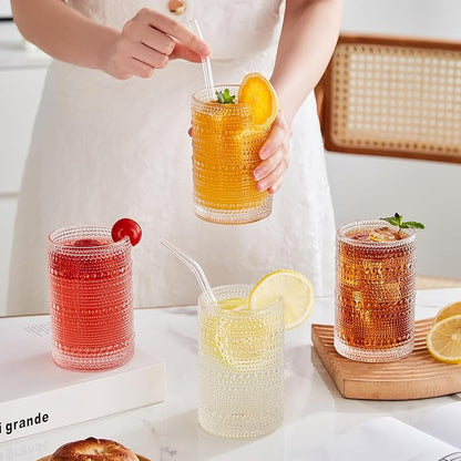 15 oz Clear Hobnail Drinking Glasses - Image 6