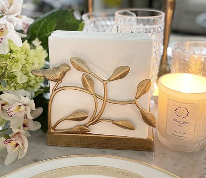 Golden Bird Vertical Napkin Holder | Elegant Sturdy Disposable Paper Hand Towel - Image 7