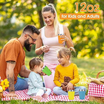 Stainless Steel Cups for Kids and Toddlers Stackable, 12oz Stainless Steel Kids - Image 7