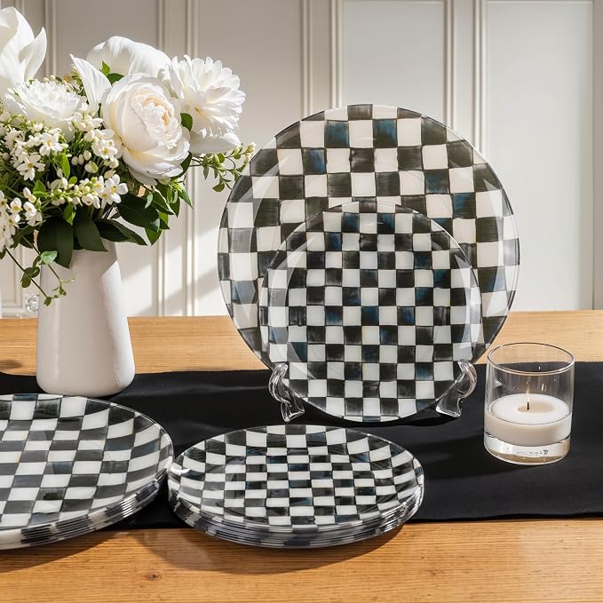 U-QE 20PCS Black Plastic Plates - Image 4
