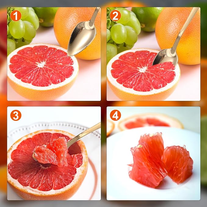 3pcs Serrated Grapefruit Spoons and Knife Set, Stainless Steel Grapefruit - Image 5