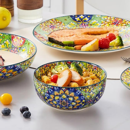 vancasso 24 Pieces Dinnerware Sets, Plates and Bowls Set, Porcelain Dishes Set - Image 7