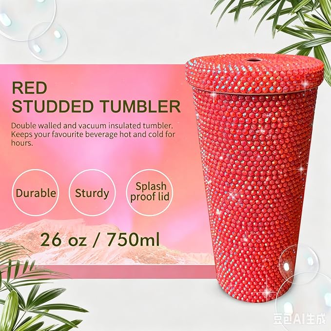26oz Bling Rhinestone Tumbler - Image 2