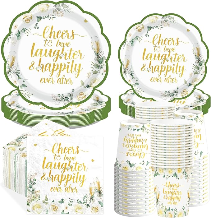 250Pcs Eucalyptus Leaves Bridal Shower Party Supplies Serves 50 | Sage Green by Greencian