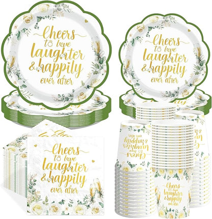 250Pcs Eucalyptus Leaves Bridal Shower Party Supplies Serves 50 | Sage Green by Greencian