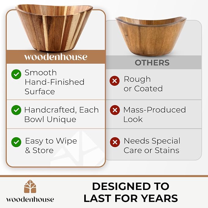 Extra Large Wooden Salad Bowl - Image 8