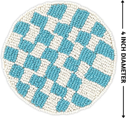 Folkulture Coaster for Drinks | Pack of 4 Multicolor Boho Coasters | Cute Round - Image 5