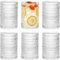 ZOOFOX Set of 6 Vintage Drinking Glasses, 13 oz Clear Hobnail Glasses Tumbler by zoofox