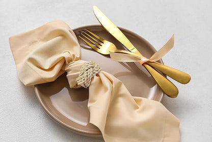 Jute Napkin Rings Set of 4 | Elegant Woven Nautical Napkin Rings | 100% Natural - Image 3