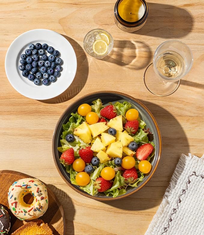 7.5" Ceramic Pasta Bowls Set of 4, Salad Bowls | Versatile Serving Bowls - Image 4