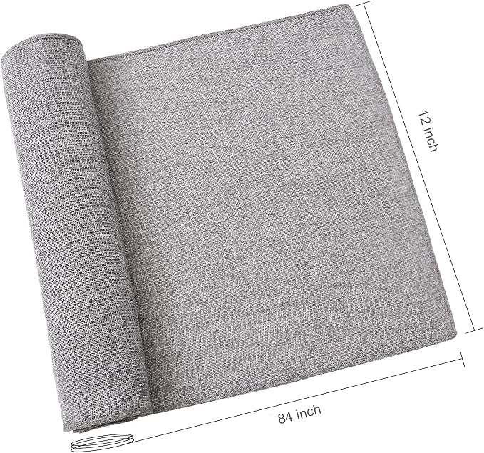 Burlap Table Runner Gray 2 Packs 12x84 Inch Rustic Boho Jute Fabric | Farmhouse - Image 5