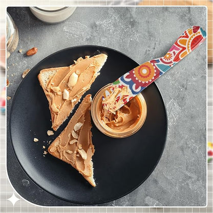Eaasty 6 Pieces Butter Spreader 6 Inch Plastic Butter Knife Colorful Cheese - Image 4