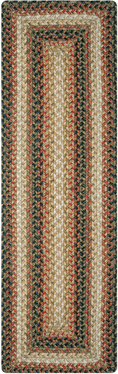 Homespice Russet Jute Braided Short Table Runner, Warm Country Decor, Set of 2, Multicolor Rectangle 8x28 - Rich Colors, Easy to Clean, Durable and Protects Furniture