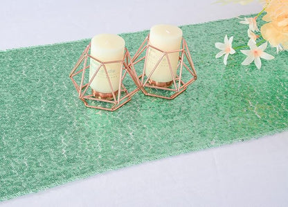 ShiDianYi Table Runners Green Bridal Shower Decorations 5Pcs Mint-Green - Image 7