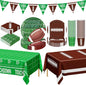 QZYL Football Party Decorations Serve 24, Disposable Football Dinner Plates by QZYL