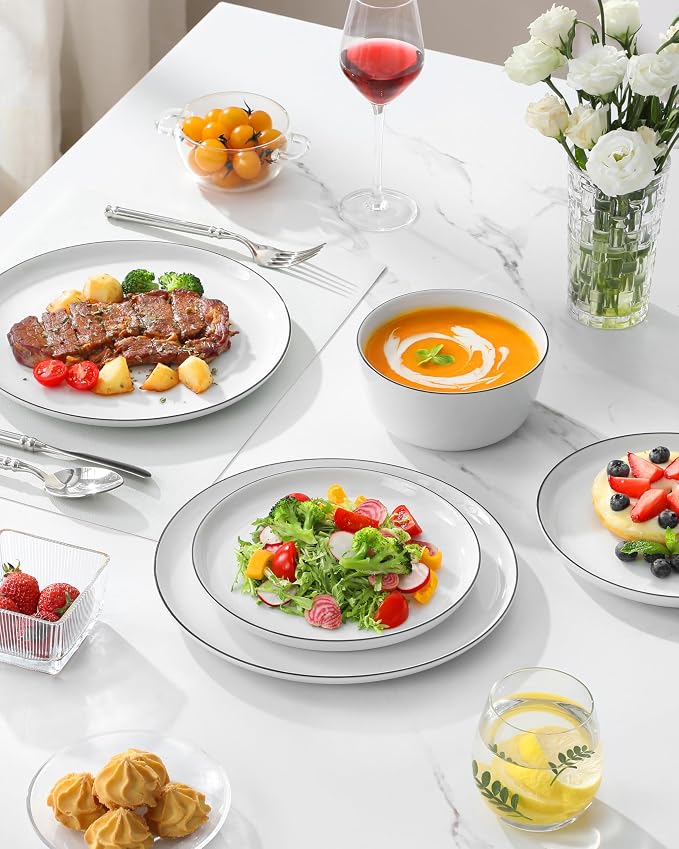 MALACASA 24-Piece Dinnerware Set - Image 9