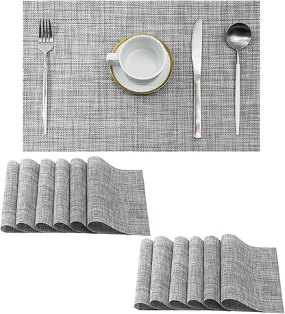Leetaltree Linen Grey Placemats Set of 12 by Leetaltree-ArtatEveryTable