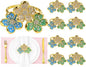 Flower Napkin Rings Set of 8, European Palace-Style Glaze, High-Temperature by Unknown