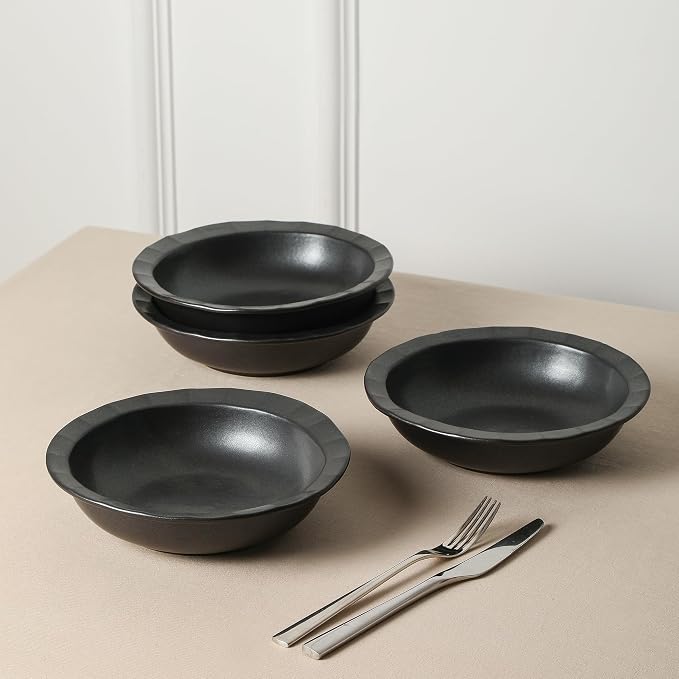 Stone Lain Oasis Stoneware Bowl Dish Set, 4-Piece Pasta Bowls - Image 3