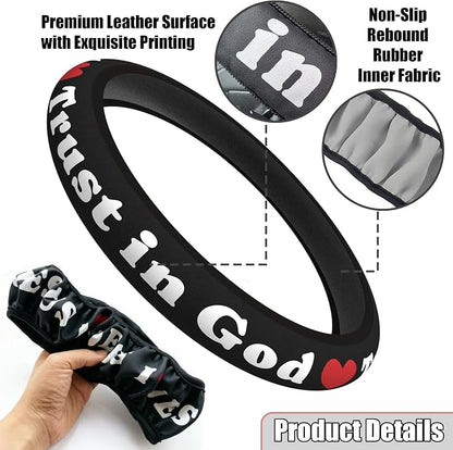 Christian Trust in God Steering Wheel Cover - Image 3