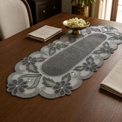Handmade Beaded Table Runner 13 x 36 Inch, Decorative Dining Table Accent - Image 8