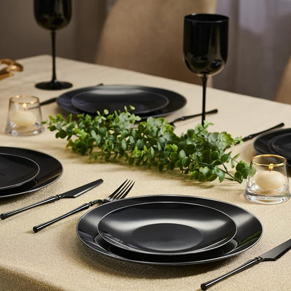 PLASTICPRO 64 Piece Combo Plates Set includes 32-7'' inch Plates & 32-10'' inch - Image 3