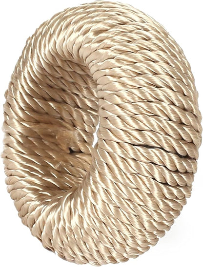 ALPHA Living HOME 12-Piece Woven Napkin Rings - Decorative Yarn Napkin Holders for Tabletop, Dining, Wedding, Parties, Home Decor,Gifting & Outdoor Event (Beige)