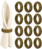 Cane Woven Napkin Rings Set of 12, Versatile Cane Napkin Holder Natural by CLEENTABLE