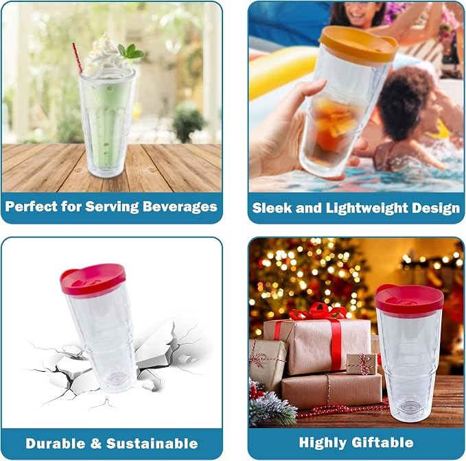 Lily's Home 20 oz 4 pack Insulated Tumbler Cups - Image 5