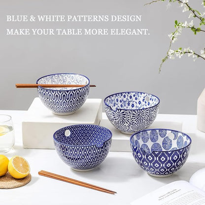 Selamica Ceramic Ramen Bowls Set, 15 OZ Noodle Bowls - Image 3