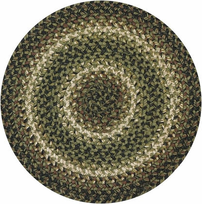 Homespice Pinecone Jute Woven Round Placemats Set of 6, 15", Warm Country Rustic Decor, Green Table Mats - Vibrant Colors, Durable, Easy to Clean and Protects Furniture