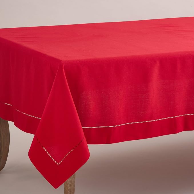 SARO LIFESTYLE Hemstitched Border Tablecloth by SaroLifestyle