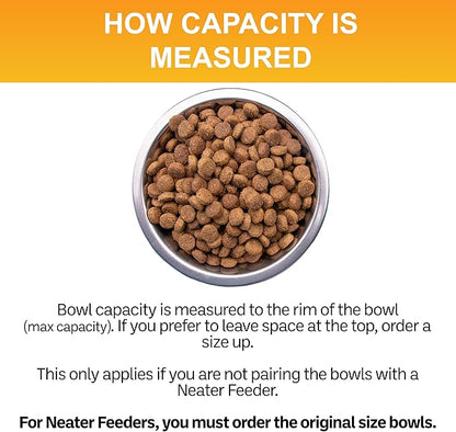 Neater Pet Brands 9 Cup (72 oz.) Stainless Steel Dog Bowls, 1 Single Neater Feeder Replacement Bowl (Large Deluxe Model), Dog Food Bowl or Water Bowls, Dishwasher Safe Metal Dish for Large Dogs