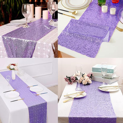 12 Packs Sequin Table Runner Glitter Dining Table Runner - Image 5