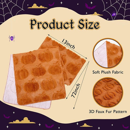 Caramel Pumpkins Halloween Table Runner Seasonal Autumn Kitchen Dining Table - Image 2