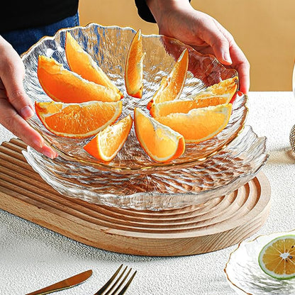 Glass Salad Bowl Irregular Lotus Flower Shape Serving Bowls, Mixing Nut Bowls - Image 6