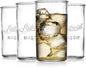 Glaver's Drinking Glasses – Set of 4 Authentic Mason Vintage Glassware – Clear by Glavers