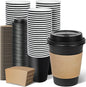 Ginkgo 100 Pack 12 oz Disposable Coffee Cups by HOME