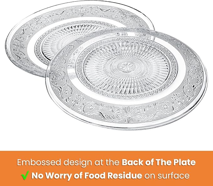 Elsjoy 6 Pack 10 Inch Large Glass Dinner Plate - Image 4