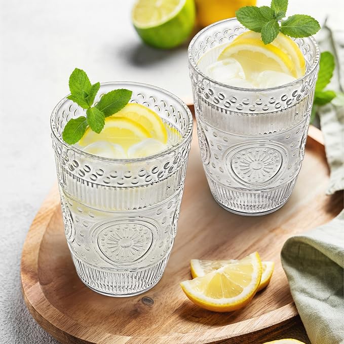 Pumtus 12 Pack Clear Plastic Tumblers, 15 OZ Reusable Romantic Drinking Cup - Image 5
